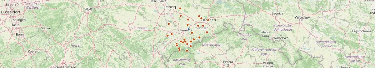 Karte mit den Selbstversorgerhäusern in Frankenberg/Sachsen