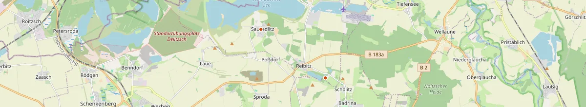 Karte mit den Selbstversorgerhäusern in Löbnitz