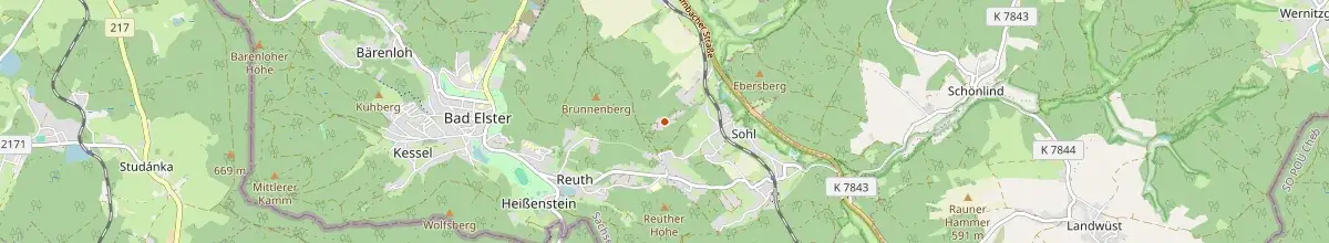 Karte mit den Selbstversorgerhäusern in Bad Elster