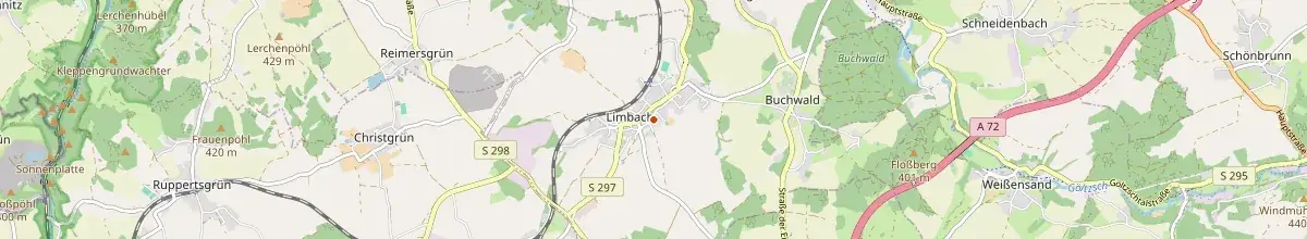 Karte mit den Selbstversorgerhäusern in Limbach (Vogtland)