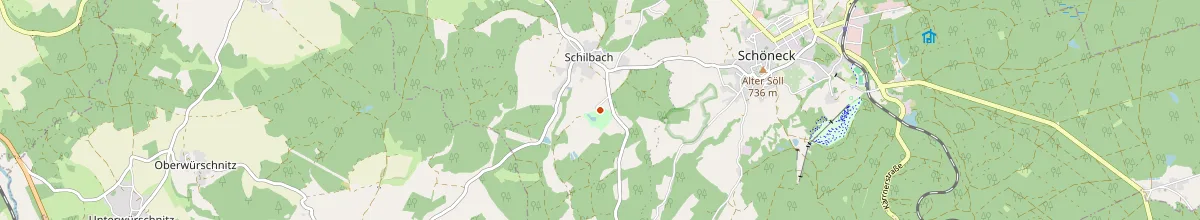 Karte mit den Selbstversorgerhäusern in Schöneck/Vogtland