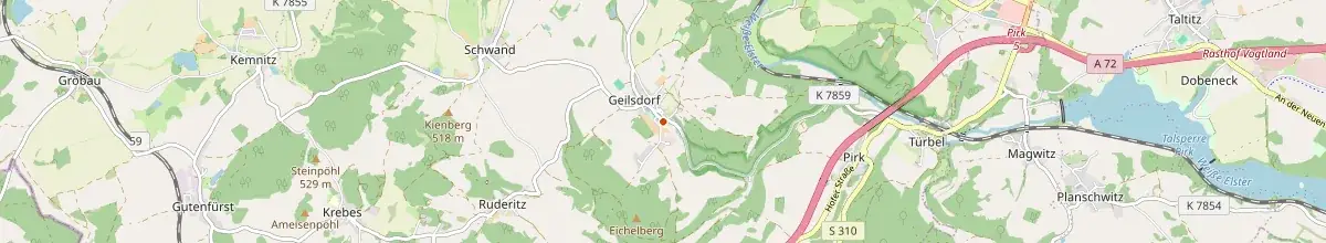 Karte mit den Selbstversorgerhäusern in Weischlitz
