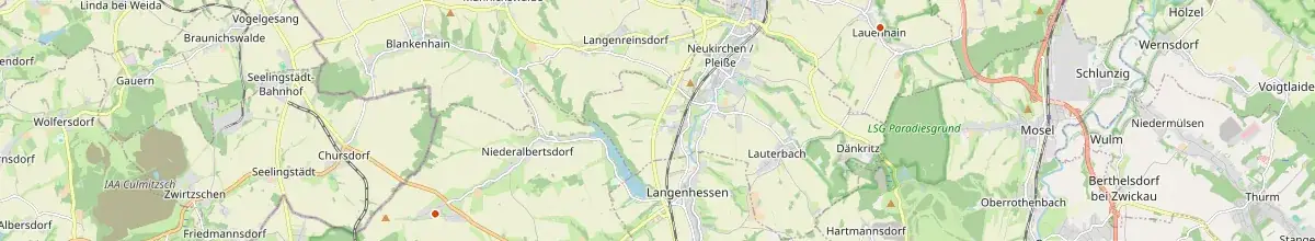Karte mit den Selbstversorgerhäusern in Zwickau