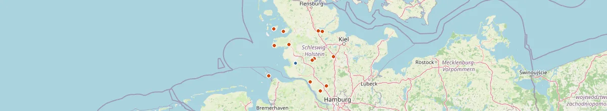 Karte mit den Selbstversorgerhäusern in Meldorf