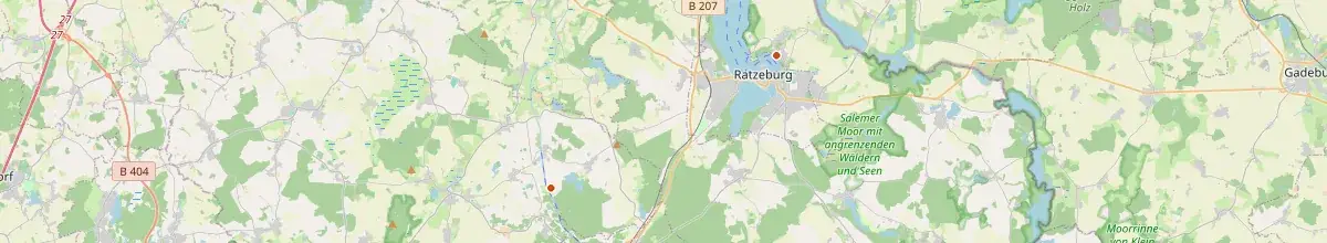 Karte mit den Selbstversorgerhäusern in Herzogtum Lauenburg