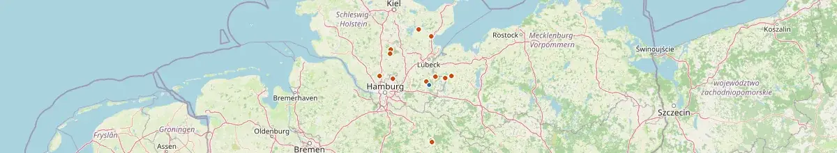 Karte mit den Selbstversorgerhäusern in Mölln