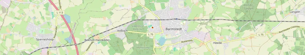 Karte mit den Selbstversorgerhäusern in Barmstedt