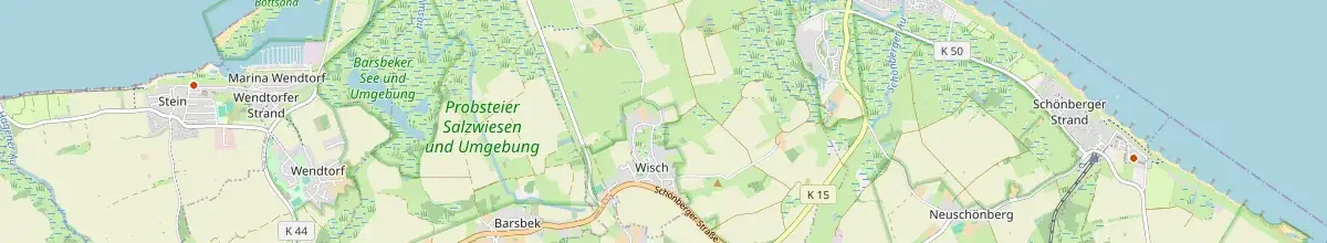 Karte mit den Selbstversorgerhäusern in Kreis Plön