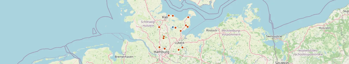 Karte mit den Selbstversorgerhäusern in Plön