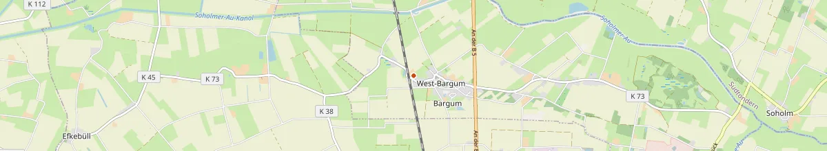 Karte mit den Selbstversorgerhäusern in Bargum