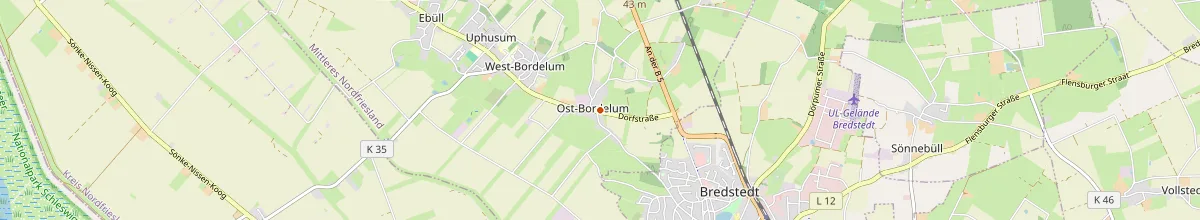 Karte mit den Selbstversorgerhäusern in Bredstedt