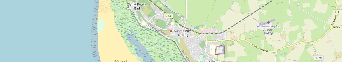 Karte mit den Selbstversorgerhäusern in Sankt Peter-Ording