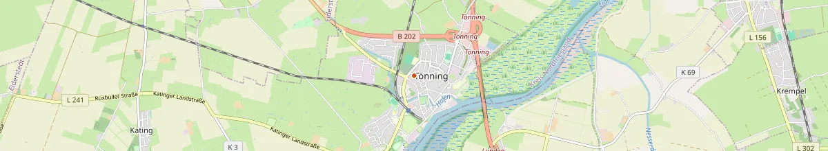 Karte mit den Selbstversorgerhäusern in Tönning