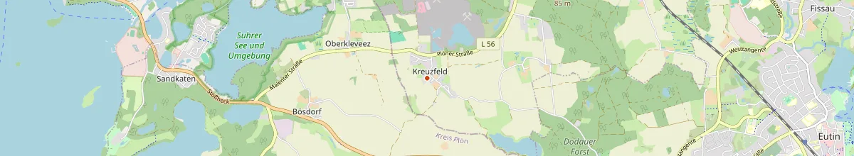 Karte mit den Selbstversorgerhäusern in Malente