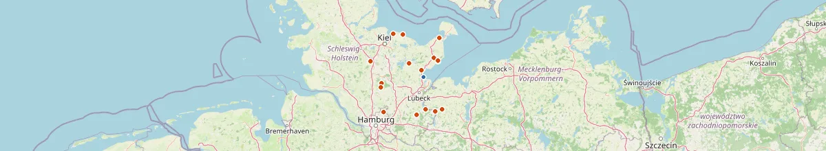 Karte mit den Selbstversorgerhäusern in Scharbeutz
