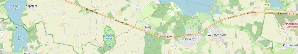 Karte mit den Selbstversorgerhäusern in Güby