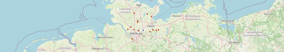 Karte mit den Selbstversorgerhäusern in Hoisdorf