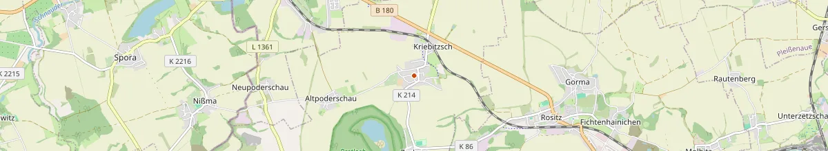 Karte mit den Selbstversorgerhäusern in Kriebitzsch