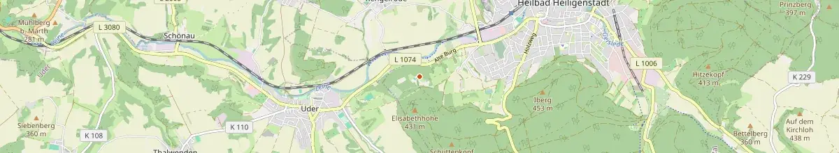 Karte mit den Selbstversorgerhäusern in Heilbad Heiligenstadt
