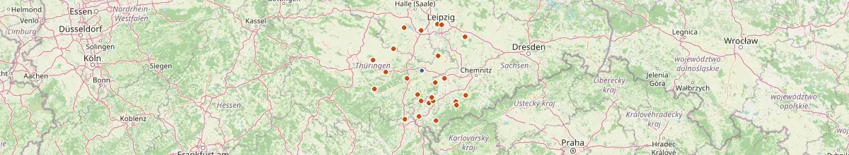 Karte mit den Selbstversorgerhäusern in Gera