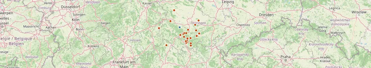 Karte mit den Selbstversorgerhäusern in Georgenthal
