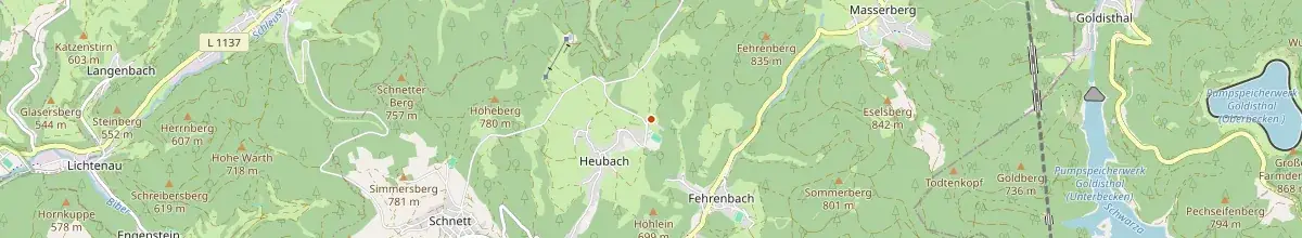 Karte mit den Selbstversorgerhäusern in Masserberg