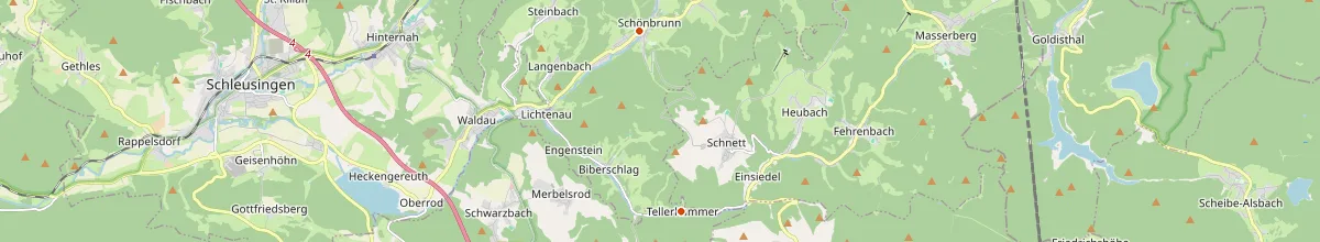 Karte mit den Selbstversorgerhäusern in Schleusegrund
