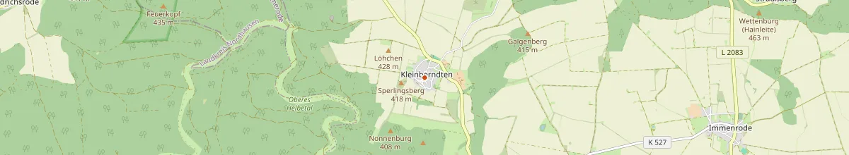 Karte mit den Selbstversorgerhäusern in Sondershausen