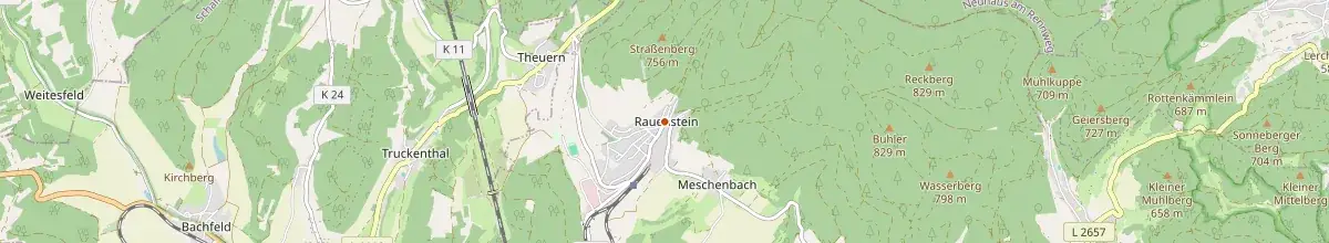 Karte mit den Selbstversorgerhäusern in Frankenblick