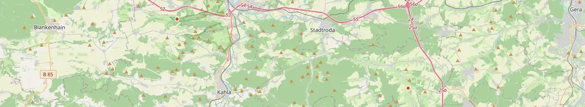 Karte mit den Selbstversorgerhäusern in Saale-Holzland-Kreis