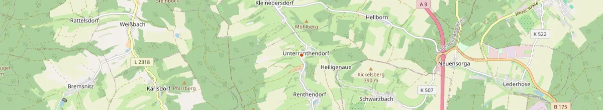 Karte mit den Selbstversorgerhäusern in Renthendorf