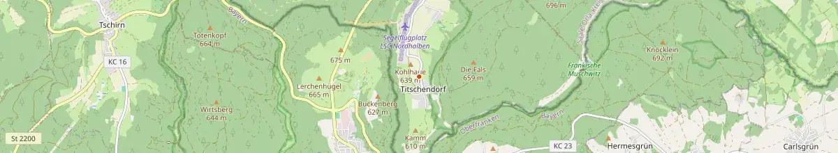 Karte mit den Selbstversorgerhäusern in Wurzbach