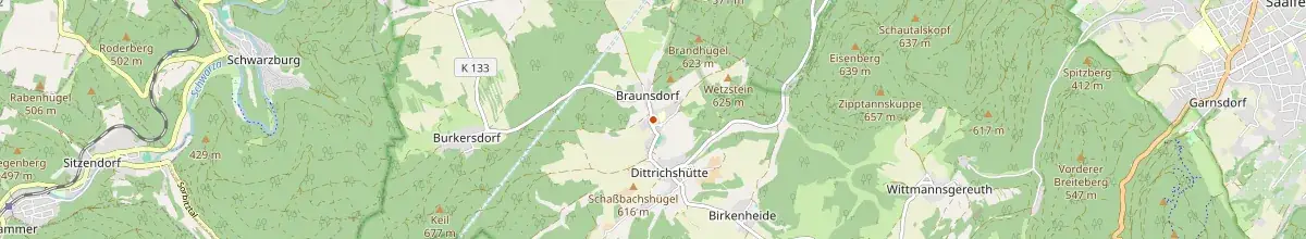 Karte mit den Selbstversorgerhäusern in Braunsdorf