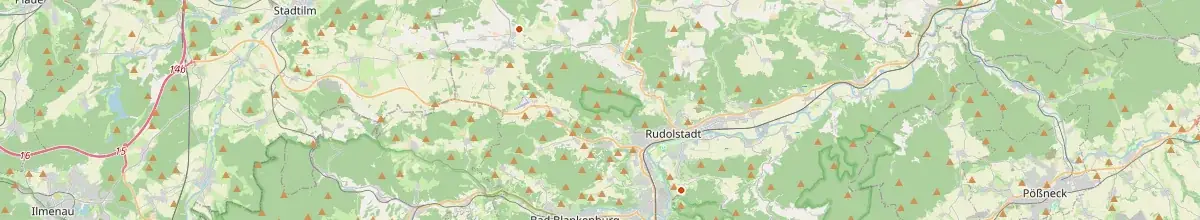 Karte mit den Selbstversorgerhäusern in Rudolstadt