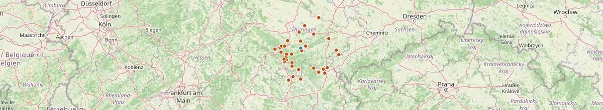 Karte mit den Selbstversorgerhäusern in Schwarzatal