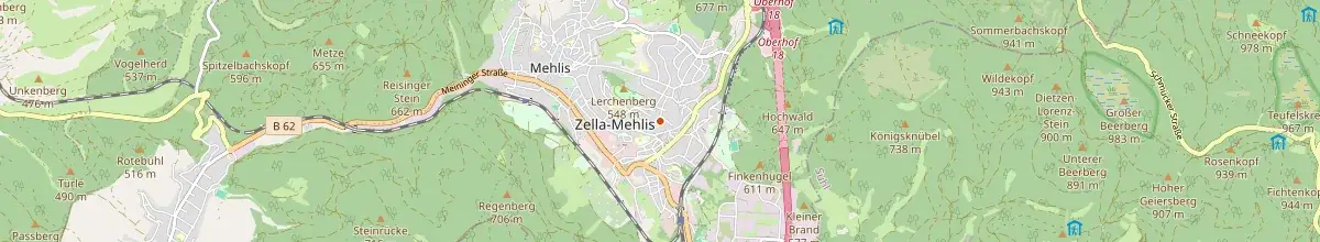 Karte mit den Selbstversorgerhäusern in Schmalkalden-Meiningen