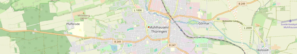 Karte mit den Selbstversorgerhäusern in Mühlhausen