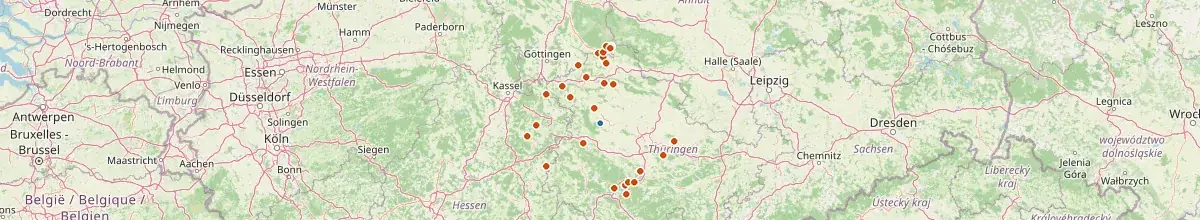 Karte mit den Selbstversorgerhäusern in Weberstedt