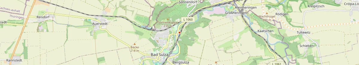 Karte mit den Selbstversorgerhäusern in Bad Sulza
