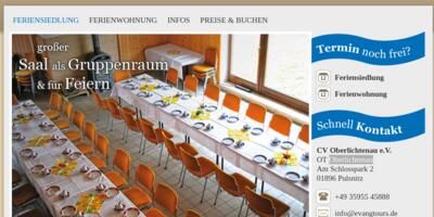 Website Feriensiedlung Pulsnitztal Screenshot